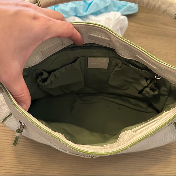 Cole Haan Leather White and Green Women's Bag - Picture 4 of 5